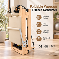 Équipement de Pilates professionnel en bois de chêne de qualité supérieure, pliable, avec cadre robuste et fonctionnement silencieux, vente en gros