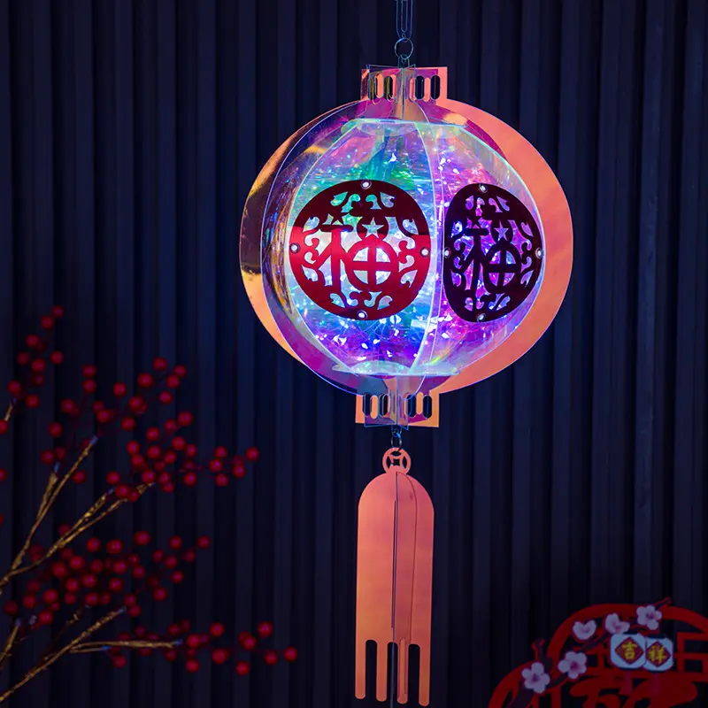 Lanterna chinesa para decoração de festas de aniversário e casamento, luzes LED, decoração de ano novo