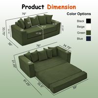 Vakuumkomprimiertes Schlafsofa, wandelbares, faltbares Schlafsofa, platzsparendes Sofa für das Wohnzimmer