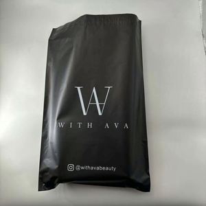 Biodegradable Eco Friendly Custom LOGO Poly Matte Black Mailer Envelope Courier Package Bag for Shipping Clothing Mailing Bags - Product Image 2