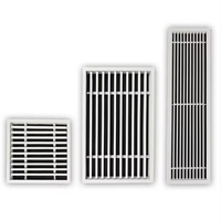 Grille de ventilation carrée en alliage d'aluminium, design moderne, ouvrable, pour sortie et retour d'air de climatisation centrale extérieure