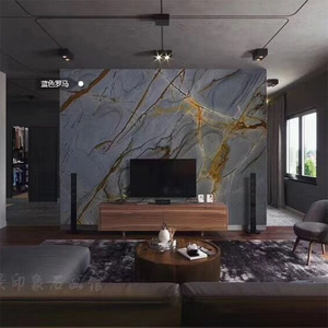 พื้นผิวโต๊ะกาแฟหินอ่อนขัดเงาหรูหราแบบกำหนดเองได้ ลายโรมัน พร้อมพื้นหลังหินอ่อนธรรมชาติ สำหรับตกแต่งทางเข้า - Product Image 2