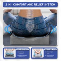 Coussin de siège ergonomique en mousse HIPS, forme de coin, pour une meilleure posture, mousse à mémoire de forme, soulagement de la douleur du coccyx, pour la conduite