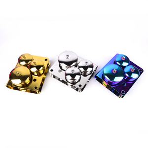 新款专业3pcs/套不锈钢指甲水晶杯液体粉末消毒杯带盖单体Dappen盘 - Product Image 2