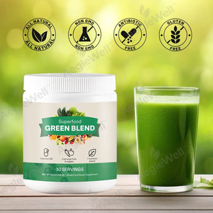 Aeglewell <span class=keywords><strong>Organic</strong></span> Supergreens Powder Bubuk Superfood Dari Buah, Sayuran, dan Herbal Asli untuk Mendukung Pencernaan dan Energi - Product Image 5