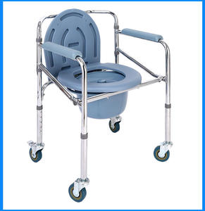 <span class=keywords><strong>Silla</strong></span> de <span class=keywords><strong>Ducha</strong></span> Ajustable con <span class=keywords><strong>Ruedas</strong></span> de Acero Inoxidable, <span class=keywords><strong>Silla</strong></span> Rodante para Inodoro, para Rehabilitación de Ancianos y Terapia - Product Image 5