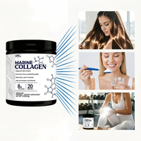 Poudre de collagène marin hydrolysé 8g, best-seller, halal, végétalien, pour éclaircir et illuminer la peau, avec vitamine C et MSM