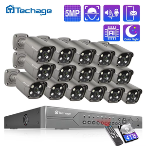 Techage 16CH 5MP POE NVR Kit an ninh Hệ thống camera báo động App đẩy H.265 IP ai camera ngoài trời P2P CCTV video giám sát Bộ - Product Image 2