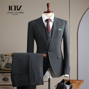 Costumes pour hommes haut de gamme tenue formelle sophistiqué coupe ajustée gentleman affaires décontracté costumes professionnels pour les mariages mariés - Product Image 6