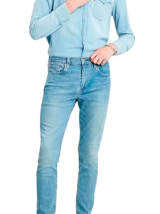 Pantalones de mezclilla deportivos de algodón para hombre, de pierna recta, estilo Y2K Hip Hop, ajustados, casuales, modernos, con diseño único de perlas y bolsillos, para uso diario y urbano, colección 2026 - Product Image 1