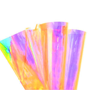 RG irisé dichroïque arc-en-ciel coloré holographique stratification Film rouleau <span class=keywords><strong>feuille</strong></span> pour faire cosmétique/sac à main tissu chaussures émail - Product Image 2