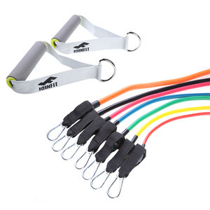 Exercise Resistance <strong>Workout</strong> <strong>Band</strong> with Handle - Product Image 1