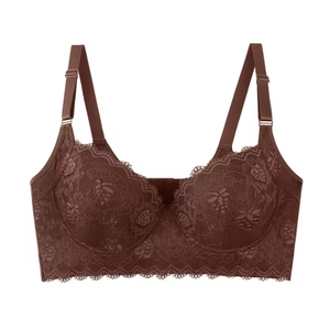 Kích thước lớn ren liền mạch sexy đồ lót cho phụ nữ ngực và vành thép sâu V mở rộng trở lại khóa áo ngực - Product Image 6