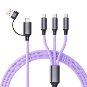 Câble de charge rapide 2-en-3 120W à prix d'usine, universel USB Type C, pour smartphone - Product Image 4