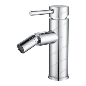 Grifo <span class=keywords><strong>De</strong></span> Bide Monomando Redondo Cromado Con Cano Recto Mezclador Agua Fria Y Caliente <span class=keywords><strong>De</strong></span> <span class=keywords><strong>Laton</strong></span> - Product Image 1