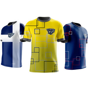 Dropshipping Service Geel Zwart Huidvriendelijke sportkledingset met korte mouwen Digitale sportcompetitie Sneldrogend Ademend - Product Image 1