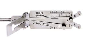 أداة فتح باب السيارة 2 في 1 من <span class=keywords><strong>LISHI</strong></span> <span class=keywords><strong>HU39</strong></span> أداة فك التشفير لفك القفل الأنبوبي للسيارة - Product Image 2