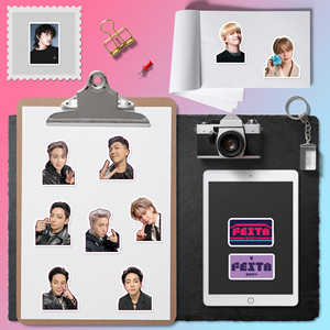 Pegatinas de PVC al por mayor del grupo de ídolos de KPOP Bangtan Boys <span class=keywords><strong>J</strong></span>-<span class=keywords><strong>Hope</strong></span>, Jimin, Jungkook, JK, <span class=keywords><strong>RM</strong></span> para equipaje - Product Image 5