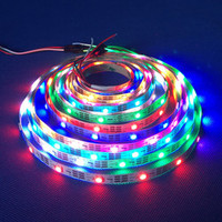 Bande LED RVB adressable flexible de haute qualité, étanche, fabriquée en Chine, WS2815 2811 30/60/144LEDs/m, lumière pleine couleur 12V
