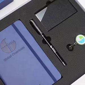 Manufacturer Direct Sales Business Multifunctional Enterprise Customized logo <b>Notebook</b> Pen Keychain Business Card Holder <b>Set</b> - Product Image 5