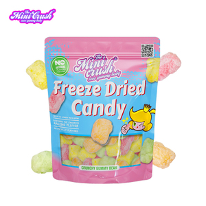 Bear Candy <span class=keywords><strong>Crunch</strong></span> Puffed Gummy Bear Caramelos Personalizados Liofilizados Colores naturales Sabores Fruta dulce Perfumado Azúcar saludable - Product Image 1