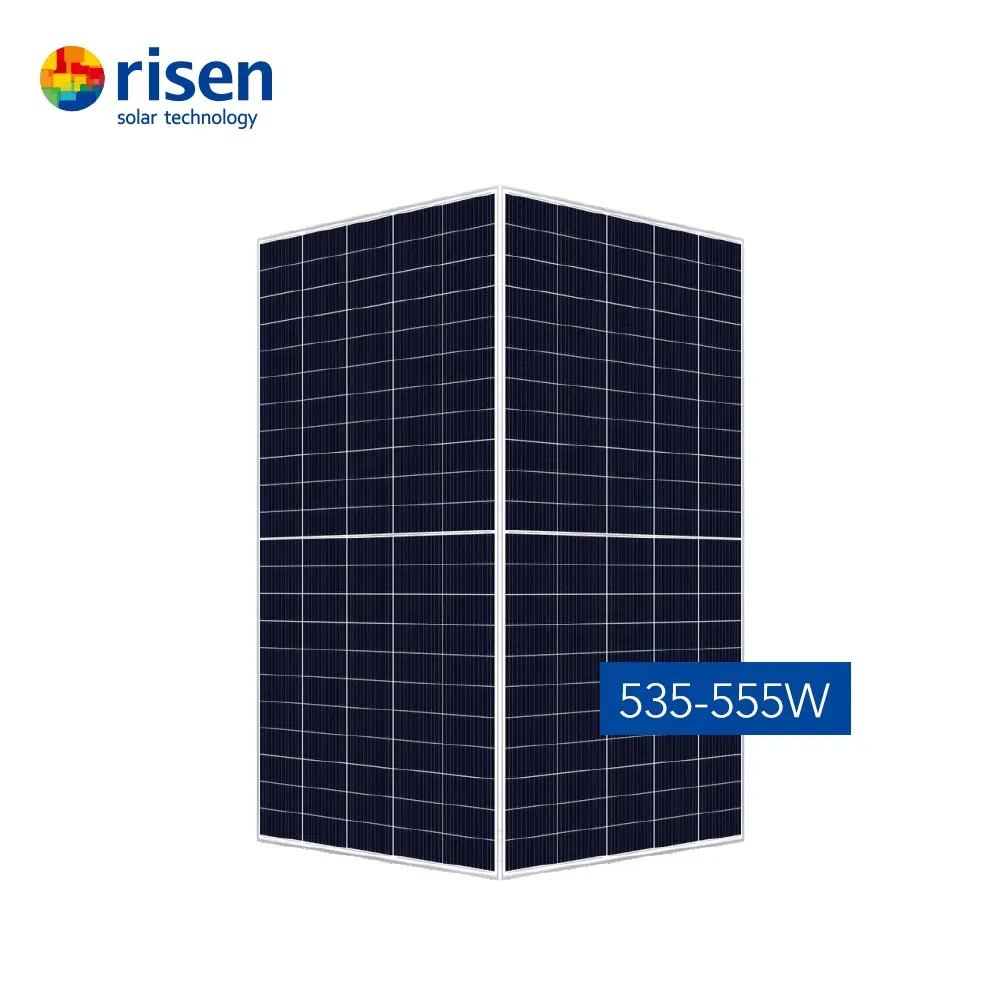 High performance risen bifacial solar panels review 540w 550w perc module for home system use