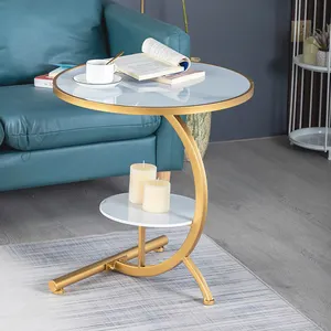 Tablemetal Pink Wire Modern Ironable Iron Bed Living Room Furniture Marble Top Gold Tea Metal Brass Side Coffee Tables