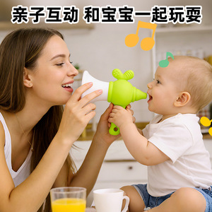 Mini mégaphone en silicone pour enfants de 2 à 4 ans, haut-parleur portable unisexe coloré avec un design d'animaux mignons - Product Image 5