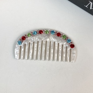 Peignes à cheveux personnalisés avec logo et couleurs, épaisseur 4 mm, avec strass, pour femmes, accessoires pour cheveux en gros - Product Image 3