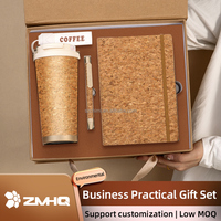 Ensemble de papeterie exécutif TRM0092 avec agenda inspirant, stylos et coffret cadeau en liège Derrlore