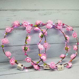 Rifornimenti del partito light up led corone di fiori di nuovo anno Di Natale carino LED fasce del fiore per i bambini e per adulti - Product Image 5
