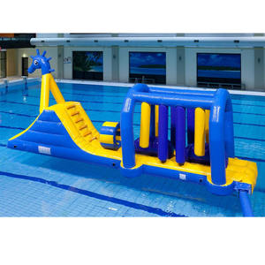 Système <span class=keywords><strong>de</strong></span> toboggan et <span class=keywords><strong>tapis</strong></span> <span class=keywords><strong>de</strong></span> jeu gonflables commerciaux pour piscine en mer profonde, avec motif hippocampe gonflable - Product Image 3