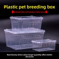 Boîte d'élevage de reptiles, cage pour animaux de compagnie, aquarium pour tortues, boîte pour bébés vers à soie, araignées, grenouilles cornées, boîte pour Triceraetodon, boîte pour lézards et escargots