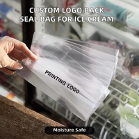 Sacs coussin laminés thermoscellables personnalisés avec logo, en PE, résistants à l'humidité, impression héliogravure, pour emballage d'aliments surgelés, de bâtonnets glacés, de crème glacée et de lait