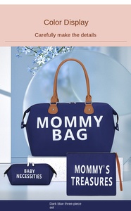 Nouveau Sac à Langer Imperméable en Toile pour Maman, Ensemble de Trois Pièces, Sac de Voyage <span class=keywords><strong>Portable</strong></span> et Tendance pour Bébé - Product Image 6