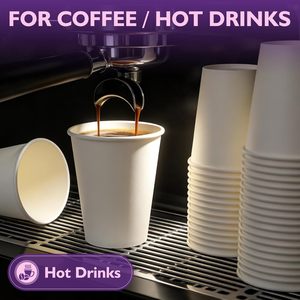 Custom Logo Bio-Degradable Disposable Coffee <b>Cup</b> with Lid Water-Based Liner for Hot Coffee Free <b>Plastic</b> Cardboard Paper Material - Product Image 3