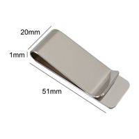 Porte-monnaie fin et minimaliste en acier inoxydable, accessoire de portefeuille, logo personnalisé gravé, artisanat métallique, vente en gros, vierge