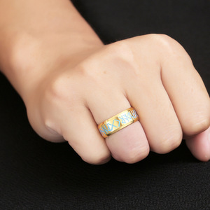 Japanese Korean Style Titanium Steel Symbol <b>Ring</b> SA1113 Men's Jewelry Gift Letter Pattern Fashion <b>Rings</b> - Product Image 5