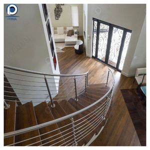 Clôture Ronde Personnalisable Prima <span class=keywords><strong>pour</strong></span> Cours de Maisons Individuelles, Terrasses et Balcons – Garde-corps à Barres Rondes - Product Image 2