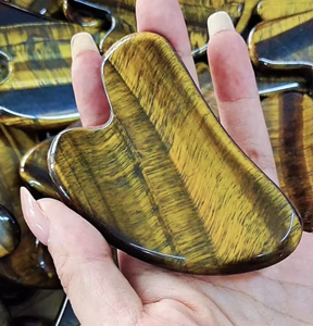 เครื่องมือกัวซาสำหรับนวดหน้ารูปหัวใจลายตาเสือเพื่อการยกกระชับใบหน้า - Product Image 1