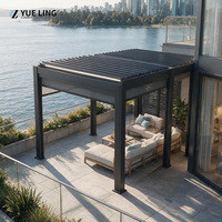 Pergola à toit à lames orientables en aluminium sur mesure pour les entrepreneurs en aménagement paysager, terrasse sur toit, pergola résistante aux intempéries