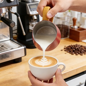 Ergonomic Handle For Coffee Making Stainless Steel <b>Milk</b> Jug 350ml With Latte Art Spout - Product Image 1