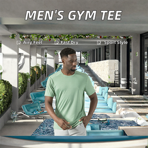 Custom Print Logo Blank Solid Men's Sporty 100% Polyester <b>Quick</b> Dry Breathable Short Sleeve Gym Training Fitness Workout T-Shirt - Product Image 2