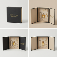 Boîte cadeau magnétique personnalisée de style livre, boîte d'emballage rigide à double porte, carton pliable de luxe