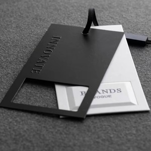 사용자 정의 새겨진 행 태그 의류 프리미엄 라벨 내구성 의류 스윙 태그 고급 의류 브랜드 라벨 - Product Image 6