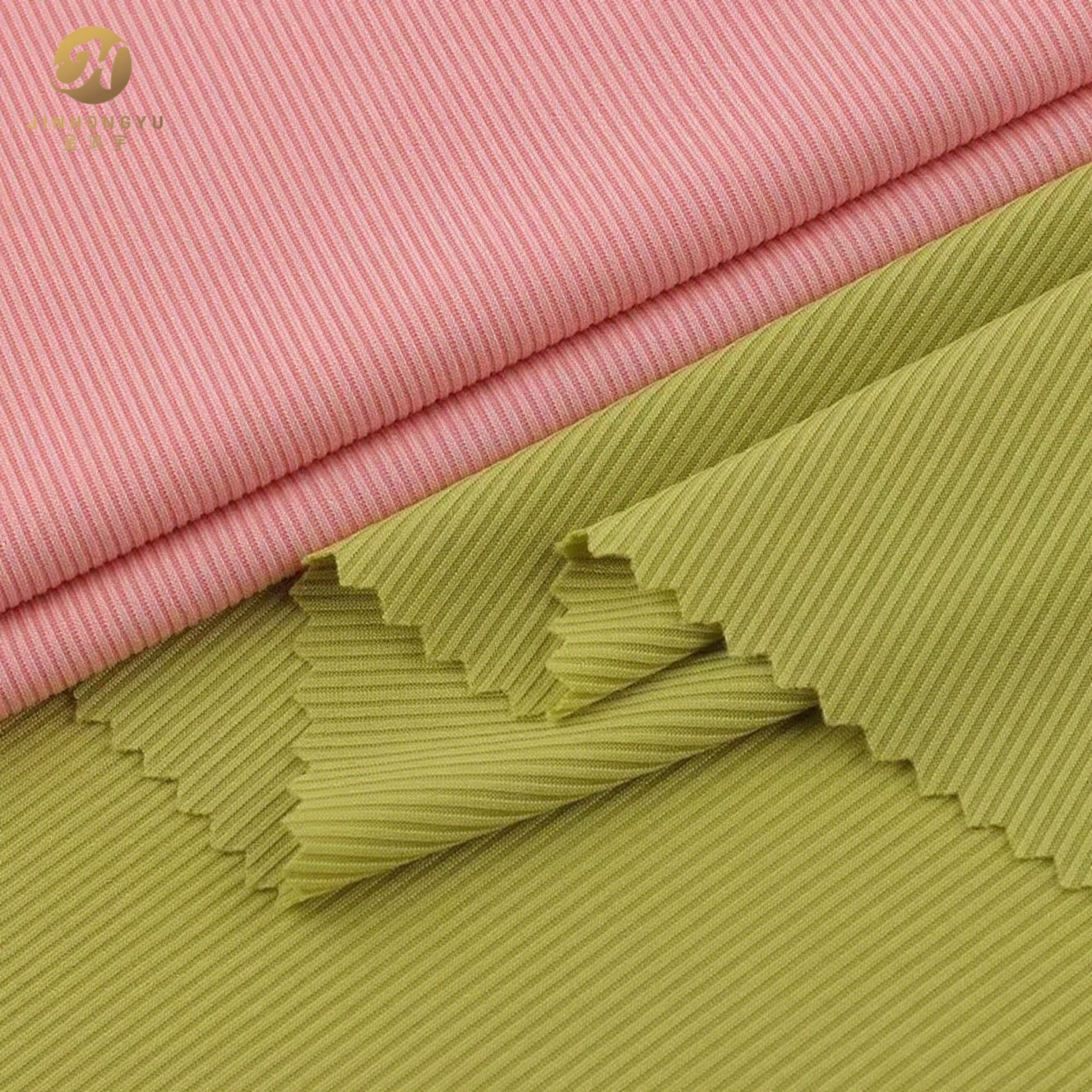 High-quality Tricot Ice Silk Ribbed Fabric 180g/m Breathable Stretch Polyester-spandex Elastic Knitted Medium Weight Fabric