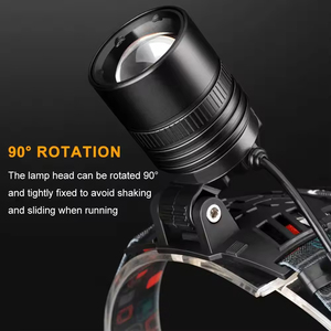 New COB sáng 6000 Lumens Telescopic Zoom có thể sạc lại hợp kim nhôm Đèn pha ngọn đuốc chiến thuật đèn pin <span class=keywords><strong>Led</strong></span> Đèn Pha - Product Image 3