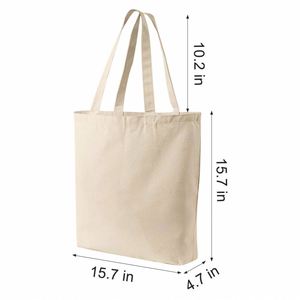 Wholesale Custom Logo Printing Plain Blank Cotton Grocery Shopping <b>Canvas</b> <b>Tote</b> Bags - Product Image 2