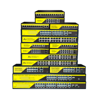 Switch Jaringan POE Standar POE48V dengan Port Serat Optik SFP/SC, Switch 100 Gigabit