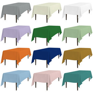 Venta al por mayor cuadrado personalizado tejido 100% poliéster impermeable desechable a prueba de aceite fiesta boda manteles - Product Image 3